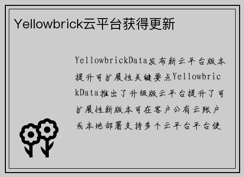 Yellowbrick云平台获得更新 